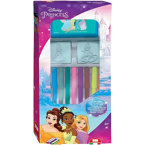 Multiprint Disney Princess Stempelset mit Filzstiften