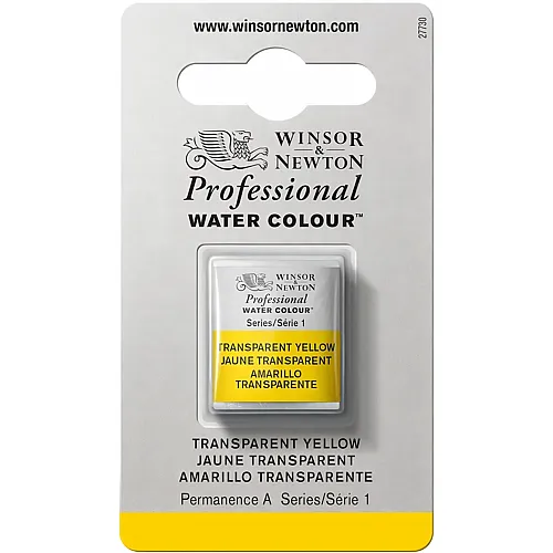 Winsor & Newton Professional Water Colour Aquarellfarbe Transparentgelb - 1/2 Napf