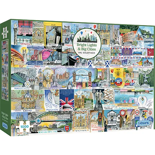 Gibsons Puzzle Val Goldfinch Helle Lichter & Grossst�dte (1000Teile)
