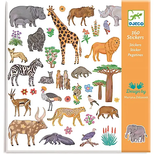 Djeco Sticker Kenia - 160 Teile