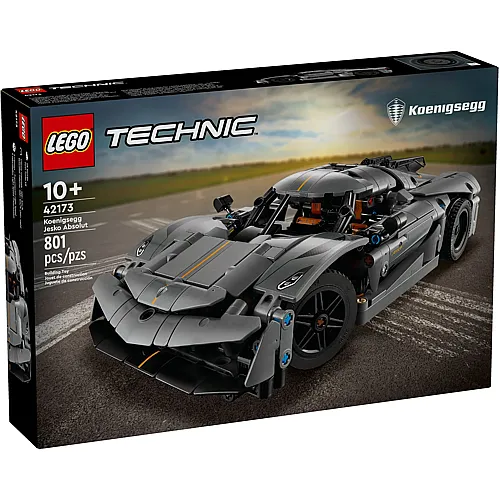 LEGO Technic Koenigsegg Jesko Absolut Supersportwagen in Grau 42173