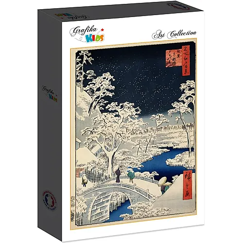 Grafika Puzzle Art Collection Utagawa Hiroshige Grafika Kids Trommelbr�cke und H�gel der untergehenden Sonne, 1857 - 12 Teile