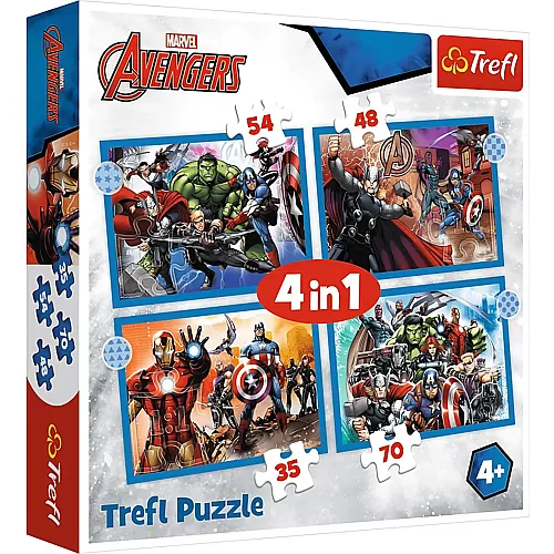 Trefl Puzzle 4in1 Avengers (35-70)