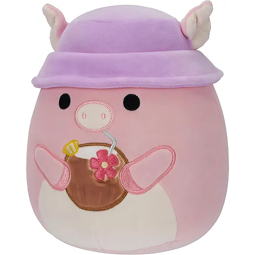 Peter das rosa Schwein mit Fischerhut 19cm