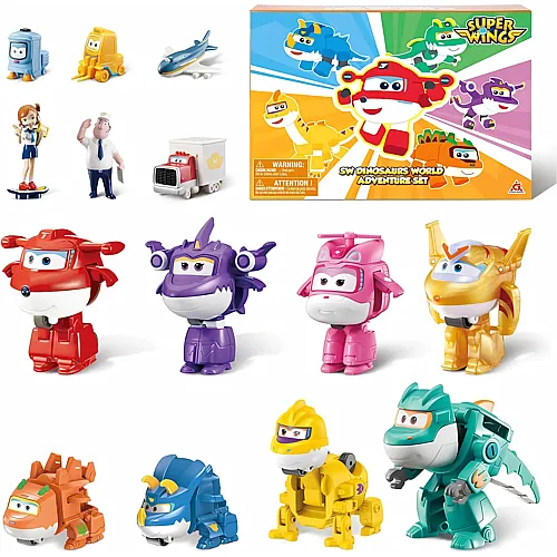 Alpha Toys 14er-Pack Transforming Dinosaurier-Roboter - 5 cm