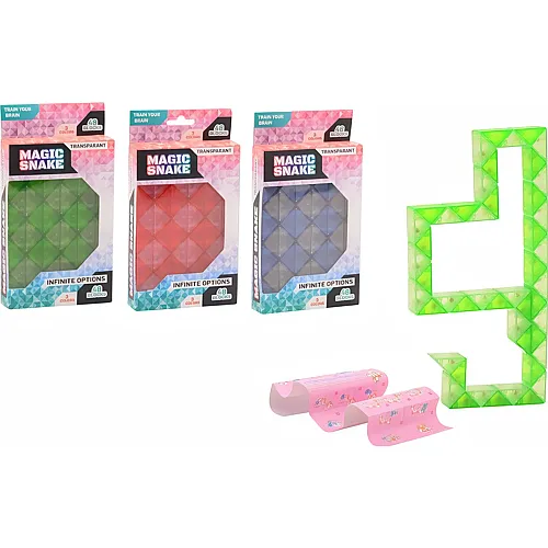 Zauberschlange ass. transparent, 3-fach assortiert