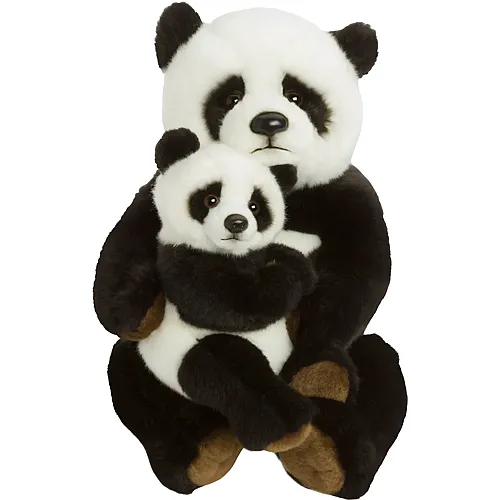 Panda mit Baby - 28 cm