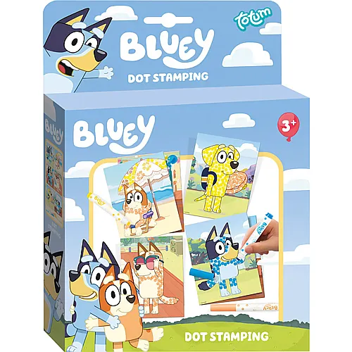 Bluey Stempel- und Malbuch mit Vorlagen