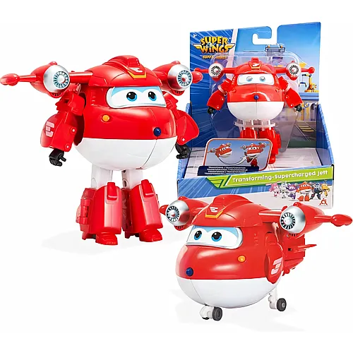 Alpha Toys Super Wings Transformer Jett Supercharge - 12 cm