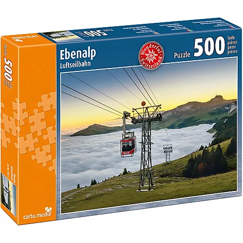 carta media Puzzle Luftseilbahn Ebenalp - 500 Teile