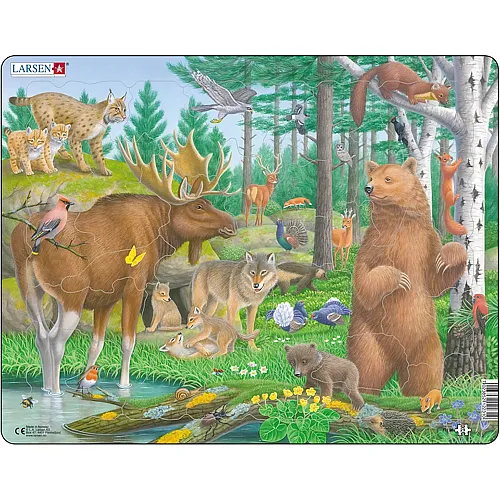 Larsen Puzzle Waldtiere - 29 Teile
