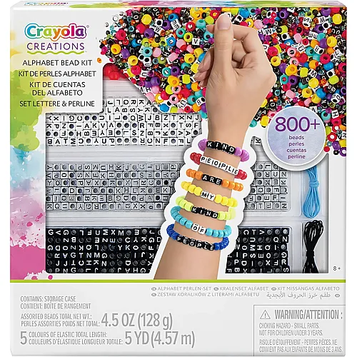 Crayola Creations Bastelset mit Buchstaben und Perlen - 800 Teile