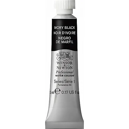 Winsor & Newton W&n Prof. Water Colour 5ml Tube Elfenbeinschwarz