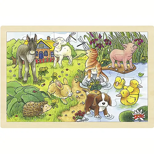 Goki Puzzle Tierkinder auf dem Bauernhof (24Teile)
