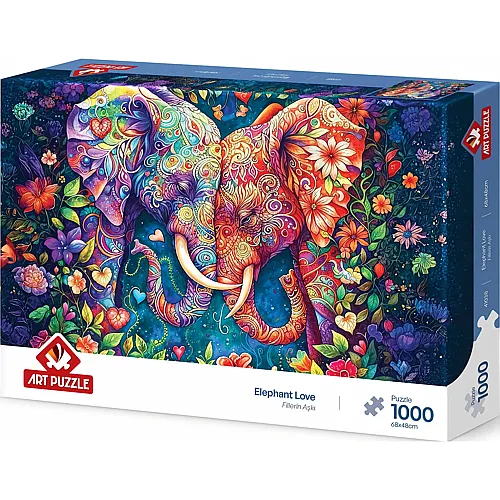 Art Puzzle Liebe unter Elefanten - 1000 Teile