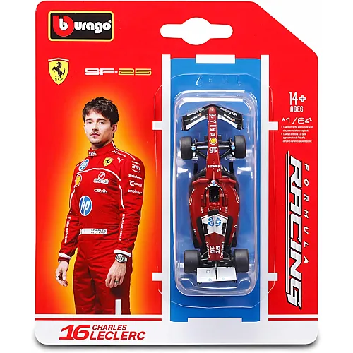 Bburago 1:64 Ferrari F1 SF-25 1/64 Leclerc 2025