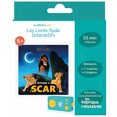 Lunii Album Audio Interactif Defi Vilain : Echappe A Scar !