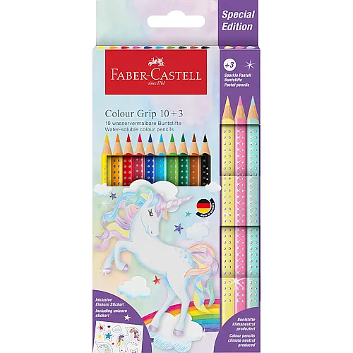 Faber-Castell Farbstift Colour Grip Einhorn (13Teile)