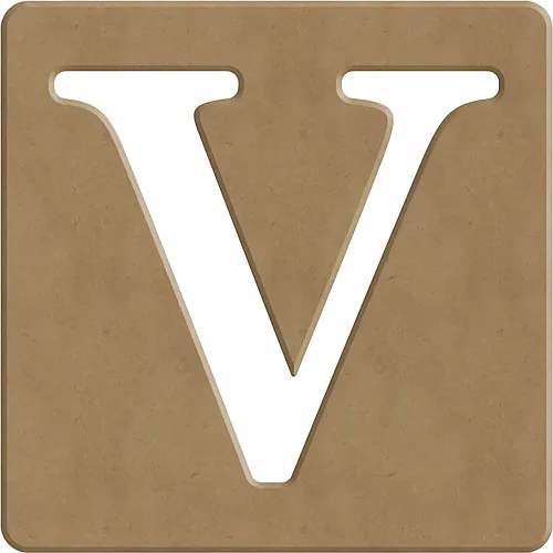 Gomille V Scrabble Buchstabe - 6cm - 10x10cm