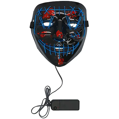 Boland Maske LED Smile blau f�r Erwachsene, 3 Modi,