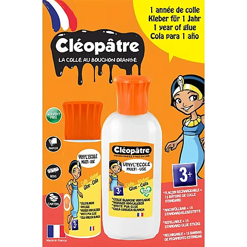 Cleopatre BL 1x100g + 1x25g Vinyl'�cole Weisser Bastelkleber, L�sungsm