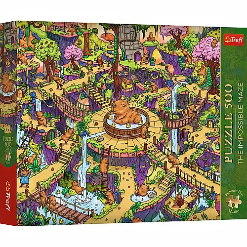 The Impossible Maze - Lustige Capybaras - 500 Teile