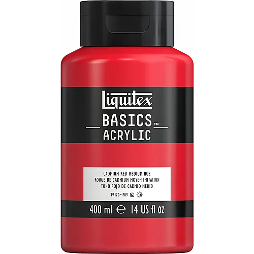 Liquitex Lqx Basics Acrylfarbe 400ml Flasche Kadmiumrot Mittel Farbto