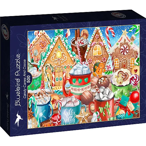 Bluebird Puzzle Candy Canes And Cocoa (500Teile)