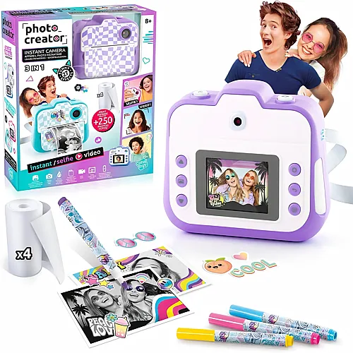 3in1 Photo Creator Instant Camera Lila