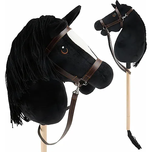 Steckenpferd Medium Rappe mit Trense