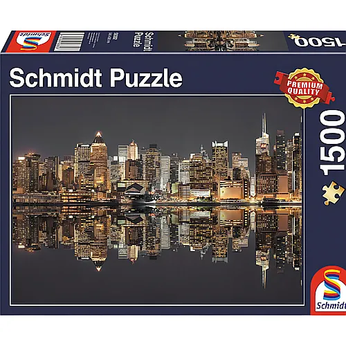 Schmidt Puzzle New York Skyline bei Nacht (1500Teile)