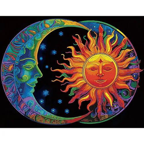 Diamond Dotz Diamond Painting Neon Sonne Mond