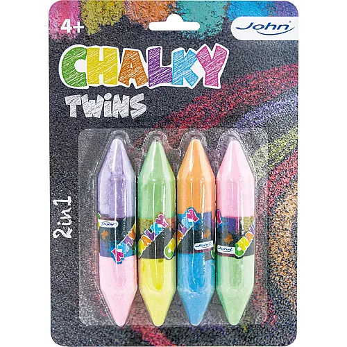 John 2in1 Strassenkreide Chalky Twins - 4 Teile