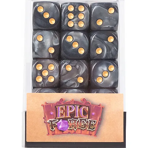 Epic Forge Lot 36 Des 6 Faces 12mm Noir (ml)