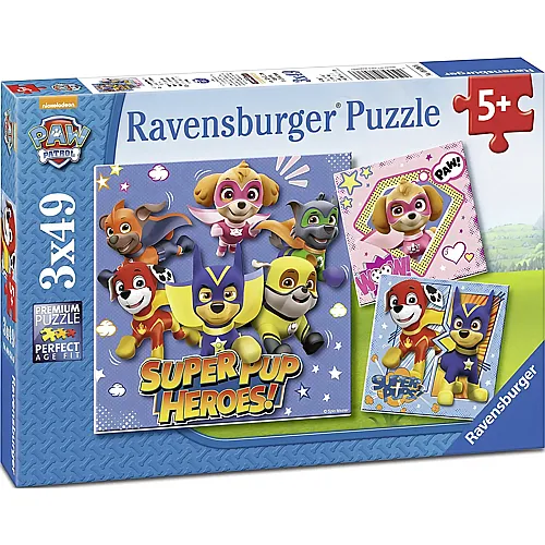 Ravensburger Puzzle 3in1 Paw Patrol - 49 Teile