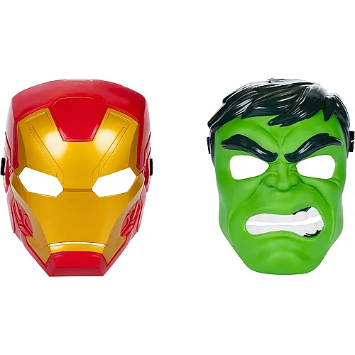 2er-Pack Iron Man & Hulk Masken