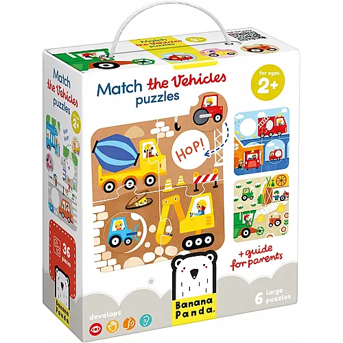 Banana Panda 6in1 Gleiches Fahrzeug finden (4Teile)