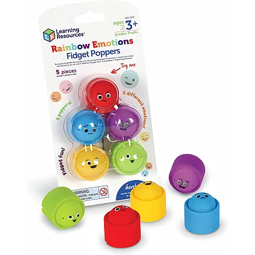 Learning Resources Gef�hle-Plopper, Alter 3+, Stressabbau Spielzeug, sozio-emotionales Lernen mit 5 Emoji-Gesichtern, Sensorikspielzeug