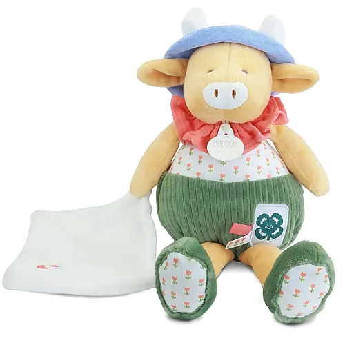 Doudou et Compagnie Kuh Aneth mit Schmusetuch - 28 cm