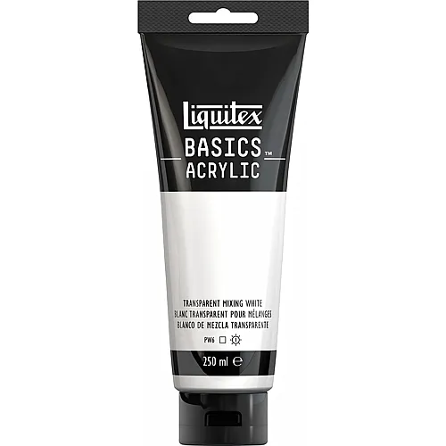 Liquitex Lqx Basics Acrylfarbe 250ml Tube Mischweiss Transparent