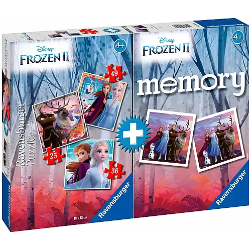 Ravensburger 3 Puzzles + Memory - Frozen II