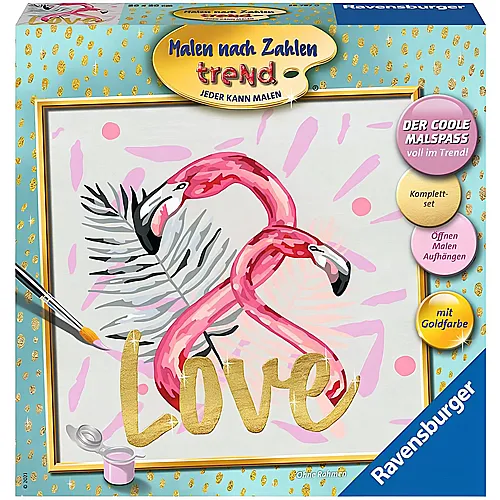 Ravensburger Malen nach Zahlen trend Flamingo Love