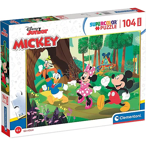 Clementoni Puzzle Supercolor Maxi Mickey Mouse Mickey und seine Freunde (104XXL)