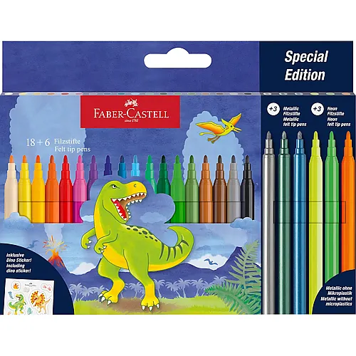 Faber-Castell Filzstifte Set Dino (24Teile)