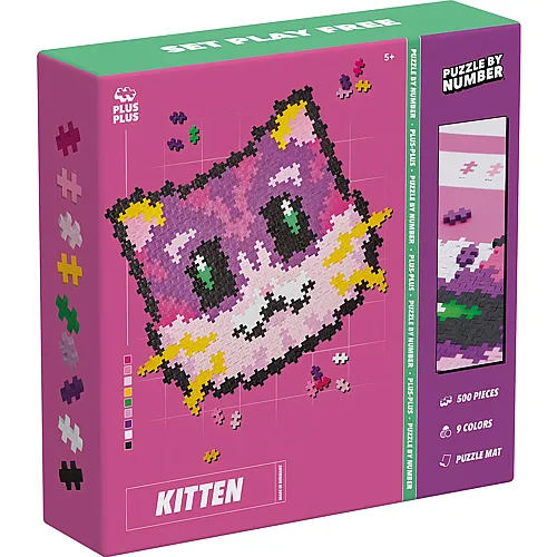 Plus-Plus Basic Bausteine Puzzle Katze - 500 Teile