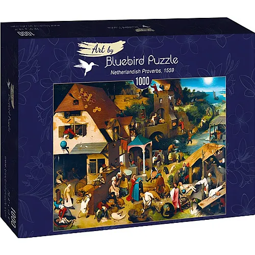 Bluebird Puzzle Pieter Bruegel - Netherlandish Proverbs, 1559 - 1000 Teile