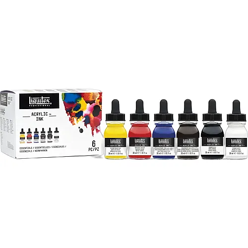 Liquitex Lqx Prof. Acrylic Ink Set Basisfarben 6 X 30 ML Flaschen