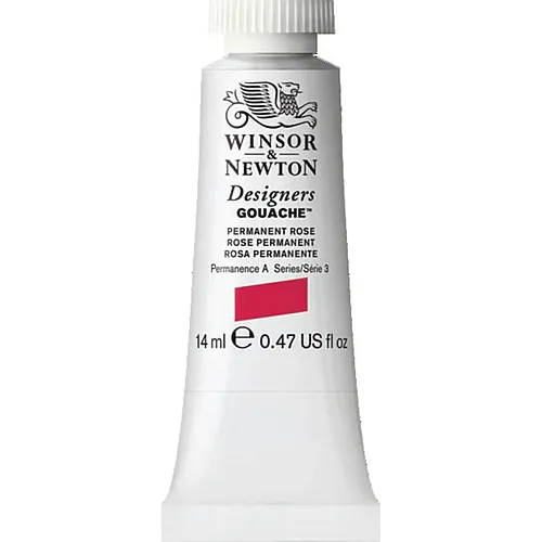 Winsor & Newton W&n Designers Gouache 14ml Tube Permanentrosa (magenta)