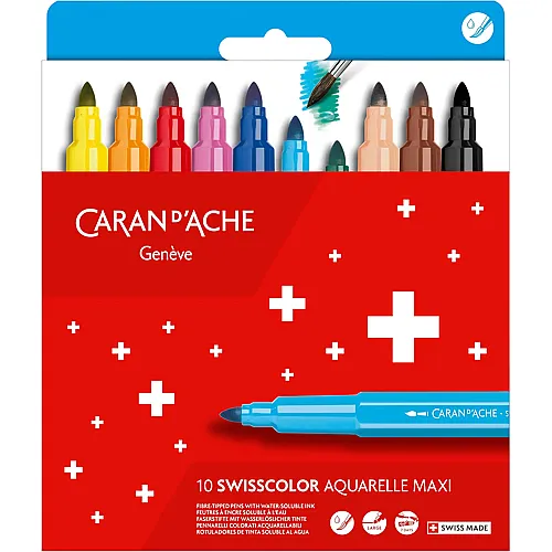 Caran d'Ache Fasermaler Swisscolor Maxi (10Teile)