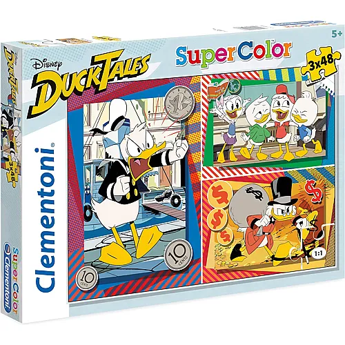 Clementoni Puzzle Supercolor Mickey Mouse 3in1 Duck Tales - 48 Teile